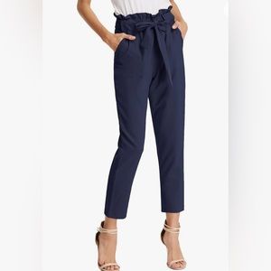 Paper Bag Pants High Waist